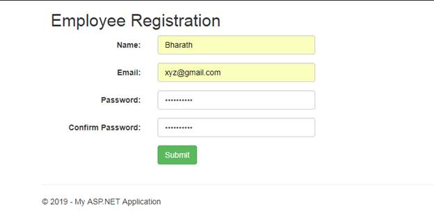 Implement Registration Page In Angular With MVC